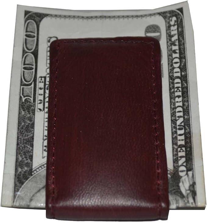LB LEATHERBOSS Men's New Leather Strong Magnetic Money Clip