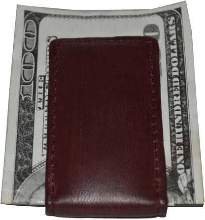 LB LEATHERBOSS Men's New Leather Strong Magnetic Money Clip