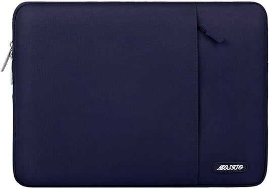 MOSISO Laptop Case 14 inch, 14 inch Laptop Sleeve Compatible with HP Lenovo Dell ASUS Acer, HP Stream, Dell Latitude, Lenovo IdeaPad, Polyester Vertical Computer Sleeve Bag with Pocket, Navy Blue