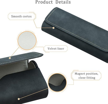 LifeArt Eyeglass Case Hard Shell, Portable Sunglass Case for Women and Men, fashionable PU Leather Eyeglass Case, Lightweight
