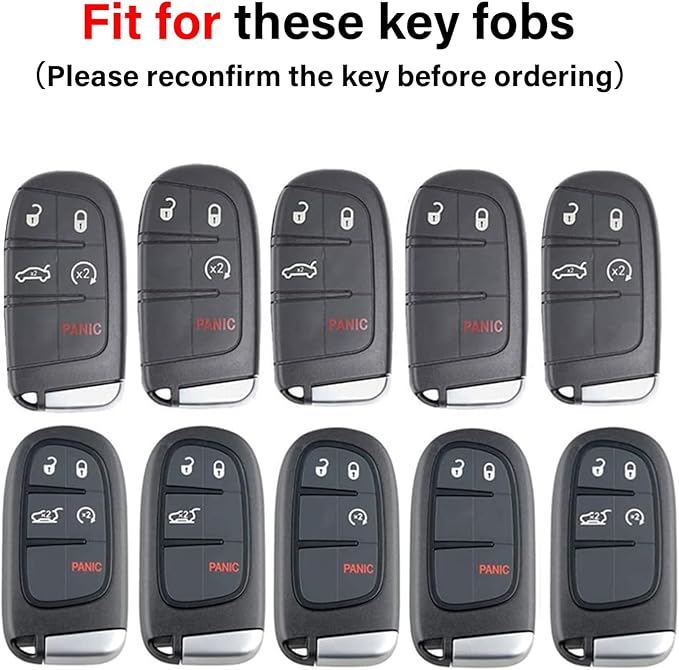 XIYANG TRADE for Jeep Key Fob Cover with Keychain,Soft TPU Key Case Shell Full Protection for Grand Cherokee Renegade Chrysler 200 300 Dodge RAM Durango Challenger Journey Dart Compass Charger(Red)