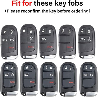 XIYANG TRADE for Jeep Key Fob Cover with Keychain,Soft TPU Key Case Shell Full Protection for Grand Cherokee Renegade Chrysler 200 300 Dodge RAM Durango Challenger Journey Dart Compass Charger(Red)
