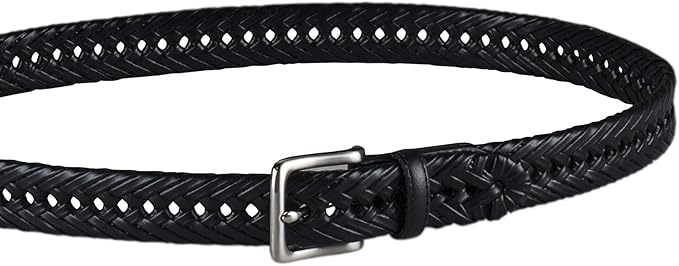 Tommy Hilfiger Men's Fully Adjustable Leather Braided Belt, Classic Strap for Jeans, Khakis & Dress Pants