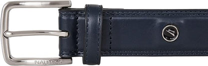 Nautica Men's Dress Leather Belt for Suits and Pants | Classic | Business | Fashion | Adjustable | Metal Buckle