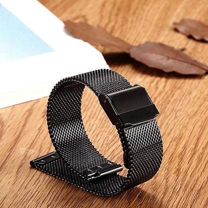 Moran Stainless Steel Mesh Watch Band 20mm Quick Release Black Replacement Metal Strap 18mm 20mm 22mm Compatible for Samsung Galaxy Watch 6 Band Classic 43mm 47mm 40mm 44mm (Black, 20mm)