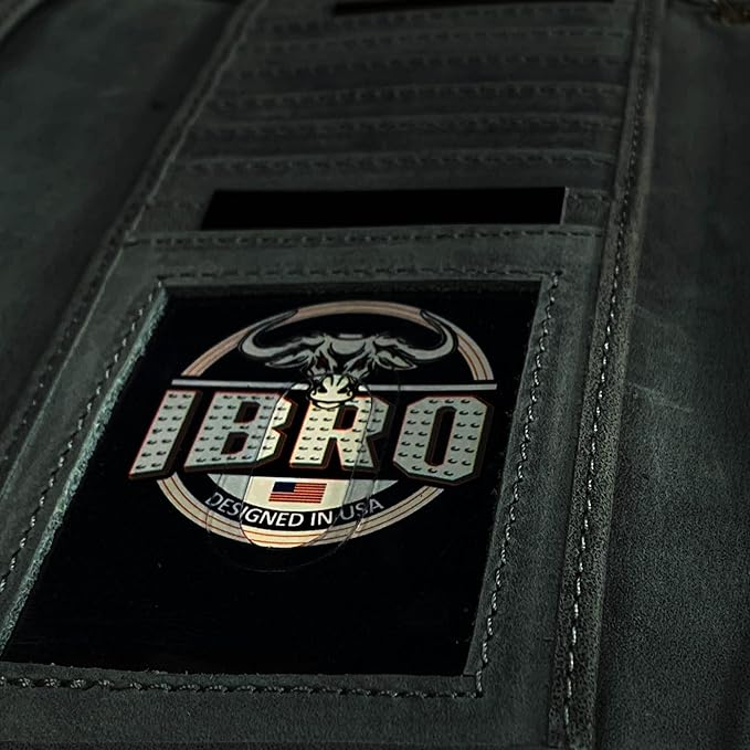 IBRO VINTAGE Motorcycle Chain Wallet for Men – Premium Cowhide Leather, RFID Tri-Fold Biker Wallet with Heavy Duty Chain for Bikers Truckers & Hunters, Credit Card Money Organizer Long Wallet | Long Trifold, RFID Blocking, Men's, Trucker Biker
