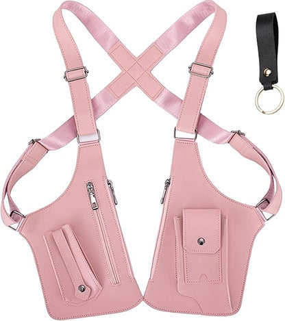 Premium Leather Shoulder Bag, Double Shoulder Armpit Bag, Anti-Theft Hidden Adjustable Strap Holste, Underarm Strap Wallet
