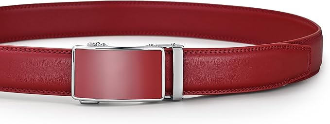Lingli Men's Belt,Ratchet Dress Belt with Automatic Buckle Brown/Black-Trim to Fit-35mm wide