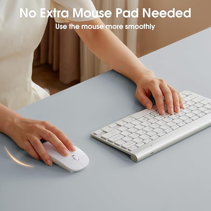 Leather Desk Pad Protector 35.4×17inch Non-Slip Large Gaming Mouse Pad Waterproof Desk Writing Pad Desk Blotter Laptop and Keyboard Mat for Office and Home(Light Blue)