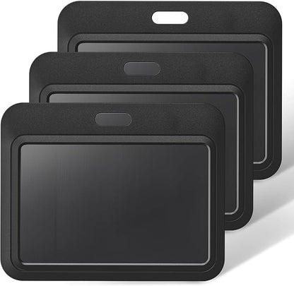 Uniclife 3 Pack Sliding ID Badge Holder Black Horizontal Hard Plastic Case with Clear Window Card Protector Pouch for Office School ID Credit Cards Proximity Key Cards Driver’s Licenses and Passes