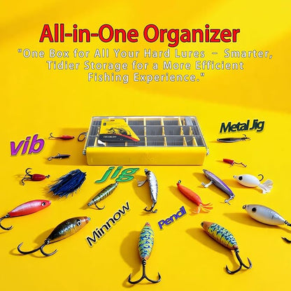 Deluxe Fishing Tackle Box, Waterproof 3600 & 3700 Terminal Tackle Trays, Organizer Includes 2 Type Dividers, Multi-purpose and All-in-one Tackle Storage (3700-3 all-in-one 2 pack)