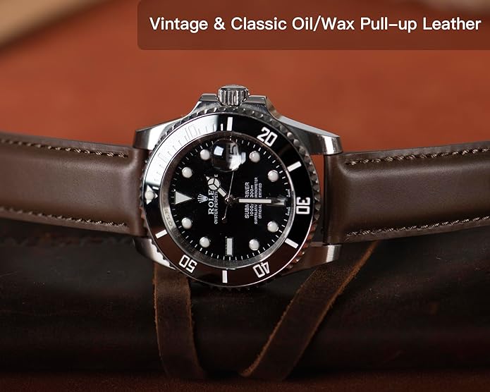 OTTOODY Leather Watch Bands Quick Release, Elegant Top Grain Leather Watch Straps for Men & Women, Choice of Color & Width - 18mm, 19mm, 20mm, 21mm or 22mm Wristbands Bracelet for Watch & Smartwatch