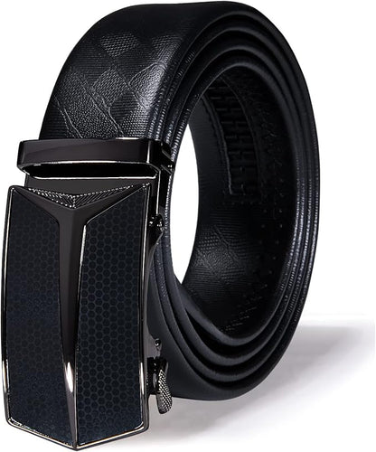 Dubulle Men's Ratchet Belt Gold/Black/Red/Green/Blue/White Automatic Buckle Business Casual Belt Gift - Adjustable Fit