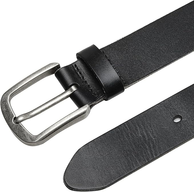 XOUXOU Men's Casual Leather Jeans Belts Classic Work Business Dress Belt with Prong Buckle for Men