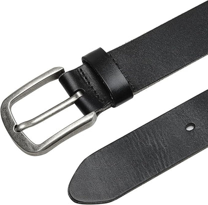 XOUXOU Men's Casual Leather Jeans Belts Classic Work Business Dress Belt with Prong Buckle for Men