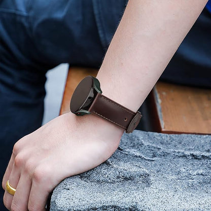 Vancle Quick Release Genuine Leather Watch Band 20mm 22mm Watch Strap, Top Grain Leather Watch bands for Men Women
