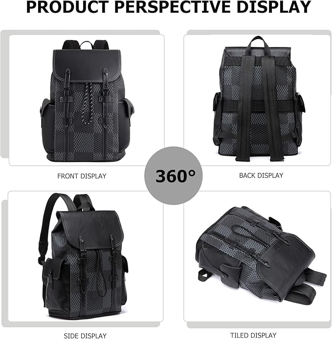 KingTo Laptop Backpack for Men Luxury Anti-Theft Travel Backpack Casual Business Waterproofing Computer Bag (B-Gray)