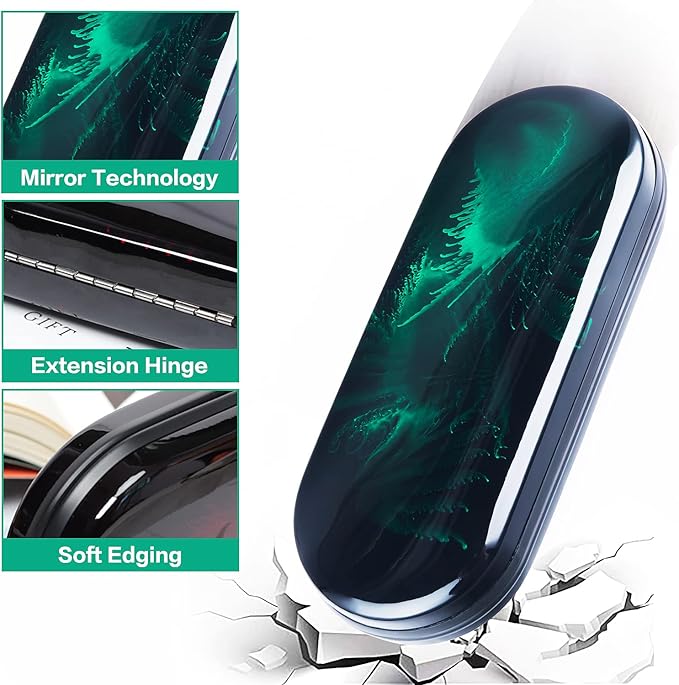Vemiss Hard Shell Eyeglass Cases, Lightweight Portable Glasses Case for Women Men