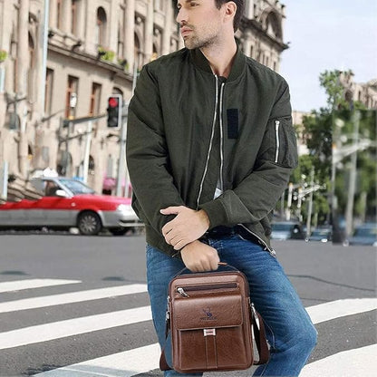 Zipper Buckle Leather Messenger Bag Crossbody Shoulder Bag Vintage Handle Bags | Zipper, Buckle, Leather, Vintage