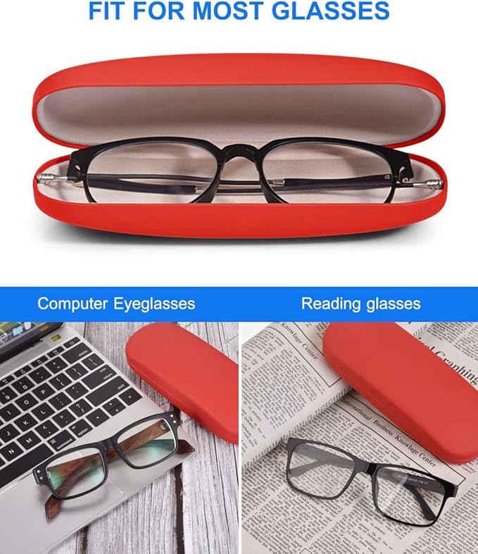 RayLove Unisex Hard Shell Eyeglasses Cases, Protective Case For Glasses