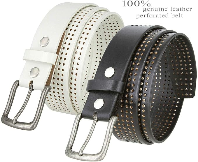 Western Floral Engraved Embossed Tooled Genuine Leather Belt Strap or Belt 1-1/2"(38mm) Wide, Multi-Style Options