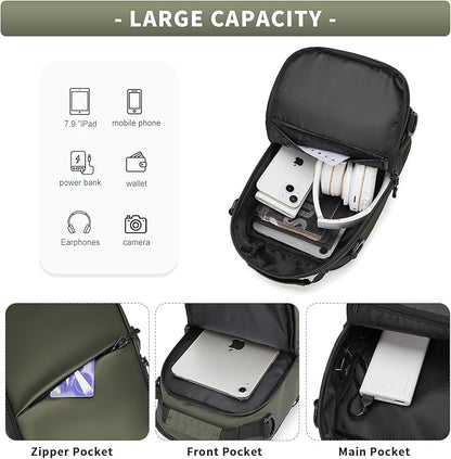 Messenger bag for Men,Small Sling Crossbody Backpack Shoulder Bag for Men Women,canvas Strap Backpack Sling Bag