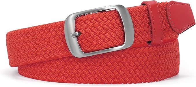XZQTIVE Braided Belt Stretch Belt for Men and Women Multicolored Woven Golf Belt Elastic Jean Belts
