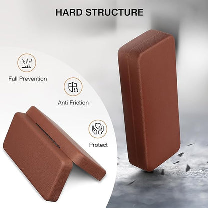 Marvolia Glasses Case Hard Shell Square Large Eyeglasses Case PU Leather Protective Case for Sunglasses Eyeglasses