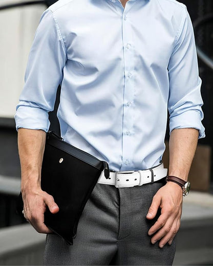CHAOREN Mens Belt Leather - 1 3/8" Dress Belts for Men - Considerate Gift for Work Business Casual Jeans