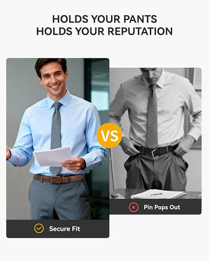 CHAOREN Mens Belt Leather - 1 3/8" Dress Belts for Men - Considerate Gift for Work Business Casual Jeans