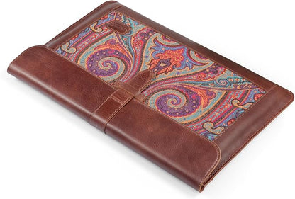 LONDO Lederhülle Kompatibel mit MacBook Pro 16 & MacBook Pro 15 Zoll (M5, M4, M3, M2, M1, Pro, Max), Premium Top-Grain Echtleder Laptoptasche, Brown Modelle 2020 bis 2026