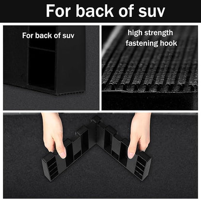 6 Pack Car Trunk Organizer Blocks for Back of SUV Multipurpose Car Storage Organizer Blocks Trunk Divider Available to Wool Carpet for Truck SUV Van Cargo