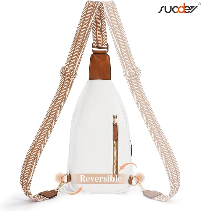 SUOSDEY Sling Bags for Women - Crossbody Leather Sling Backpack Chest Shoulder Bags for Casual Traveling Hiking Cycling