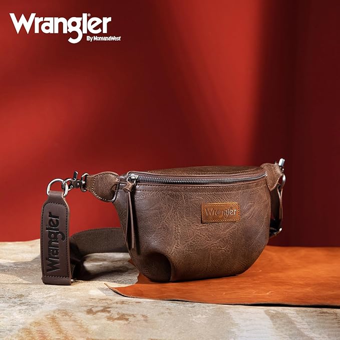 Wrangler Crossbody Bags for Women Large Fanny Packs Bum Bag Travel Belt Bags Sling Purse