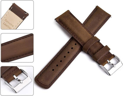 Ritche Christmas Gift Quick Release Leather Watch Bands Genuine Watch Straps for Men Women Top Grain Leather Watch Strap, White Elephant Gifts, Stocking Stuffers for Men, Father's Day gifts