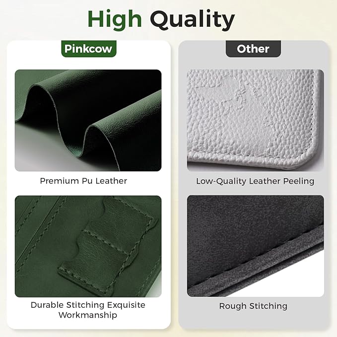 Passport Holder for Travel Women Men - Passport Cover Wallet with Airtag Slot - RFID Blocking PU Leather Passport Holder Case with Card Holder, Pen Slot - Green