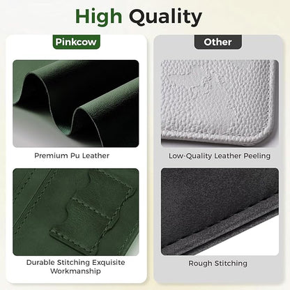 Passport Holder for Travel Women Men - Passport Cover Wallet with Airtag Slot - RFID Blocking PU Leather Passport Holder Case with Card Holder, Pen Slot - Green