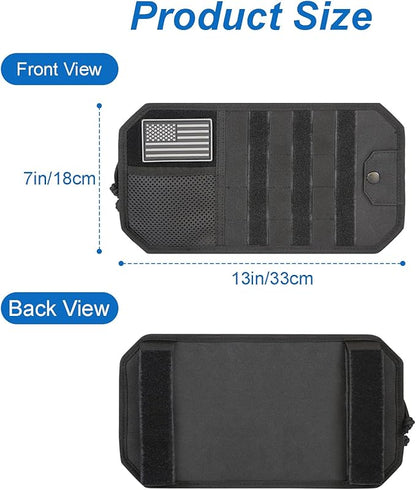 Car Sun Visor Organizer,Truck Accessories with Photo Frame & Zippered Pocket, Universal Visor Organizer Bag with Acrylic Window, Fits Most Cars for Storage