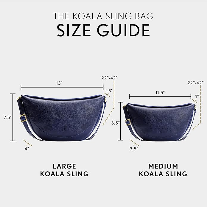 Portland Leather Goods Koala Sling Bag – Leather Sling with Adjustable Strap – Handmade from the Finest Full-Grain Hides