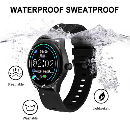 BISONSTRAP Silicone Watch Bands, Slim Watch Straps with Quick Release, 19mm, Black with Black Buckle
