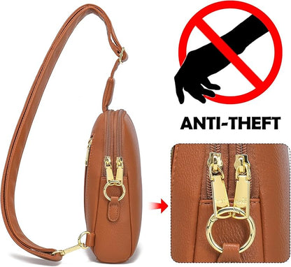 INICAT Small Sling Bag for Women Everyday & Travel Crossbody Bags Lightweight Cross Body Purses Vegan Leather
