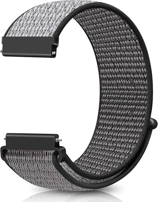 20mm Nylon Quick Release Band Compatible with Samsung Galaxy Watch 7 6 5 4 40mm 44mm/Garmin Vívoactive 6/5/3/3 Music/Forerunner 570 42mm/55/158/165/245/645/Amazift Active 2/Active/T-Rex 3 Pro 44mm