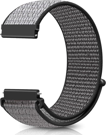 19mm Nylon Sport Quick Release Watch Bands Compatible with GRV FC1/FC5/Willful/YAMAY/Letsfit/LETSCOM/TEMINICE/LIFEBEE/Lintelek ID205 ID205L ID205G ID205S ID205U/Blackview Band for Women Men