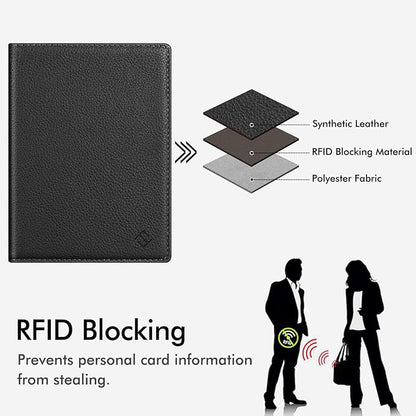 FINTIE Passport Holder, Slim Travel Wallet RFID Blocking Card Case Cover Passport Cover Protector Essentials with Credit Card Slots for Women/Men | Slim, RFID Blocking, Card Case Cover, Essentials, Credit Card Slots