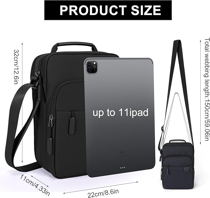 Messenger Bag for Men Sling Bag Anti Theft Crossbody Shoulder Bag Large Capacity Business Satchel for Travel Work