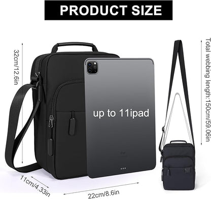 Messenger Bag for Men Sling Bag Anti Theft Crossbody Shoulder Bag Large Capacity Business Satchel for Travel Work