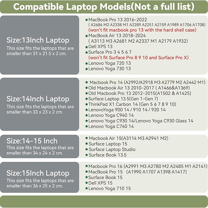 PU Leather Laptop Sleeve Compatible with New 14 inch MacBook Pro A2992 A2918,Old MacBook Pro Air 13, Surface Laptop 7th Gen 13.5, Thinkpad X1 Carbon 14 Set of 4PCS Color Silver
