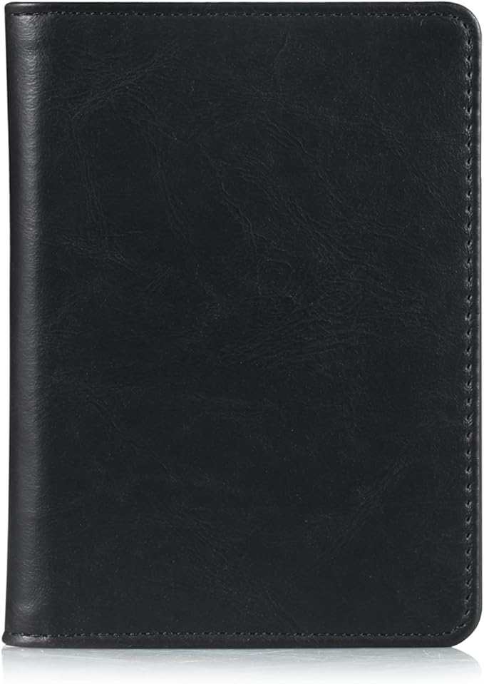 EpicGadget RFID Blocking Premium Leather Passport Holder Travel Wallet Cover Case (Black)