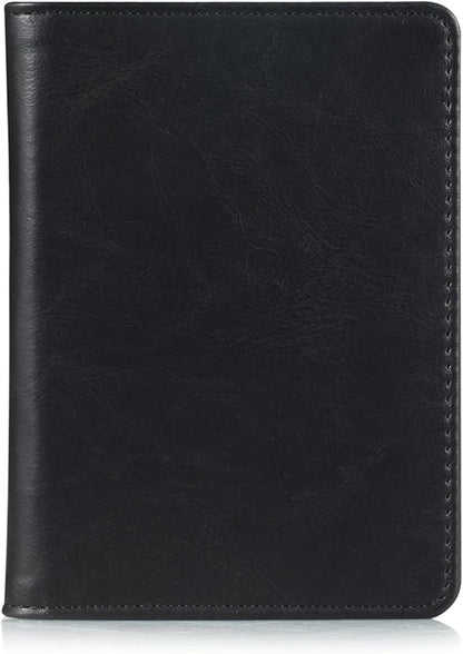 EpicGadget RFID Blocking Premium Leather Passport Holder Travel Wallet Cover Case (Black)