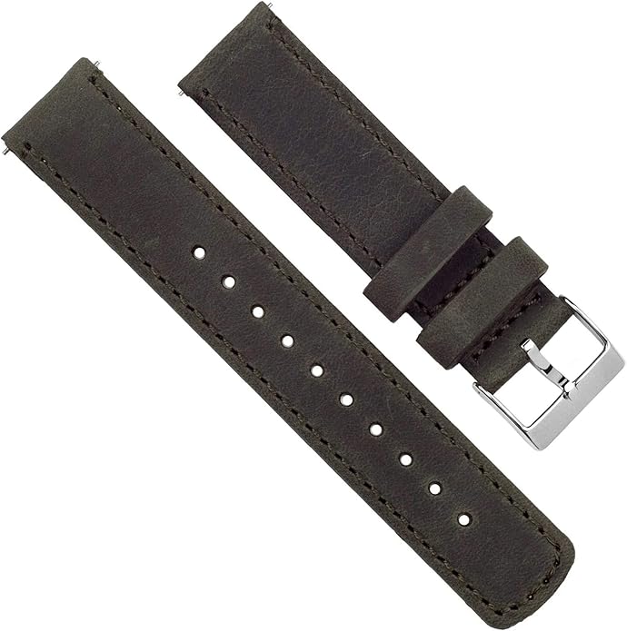 BARTON WATCH BANDS - Top Grain Leather Watch Bands Compatible with Apple Watch Models - 1, 2, 3, 4, 5, 6, 7, 8, 9, 10, SE, Ultra & Ultra 2